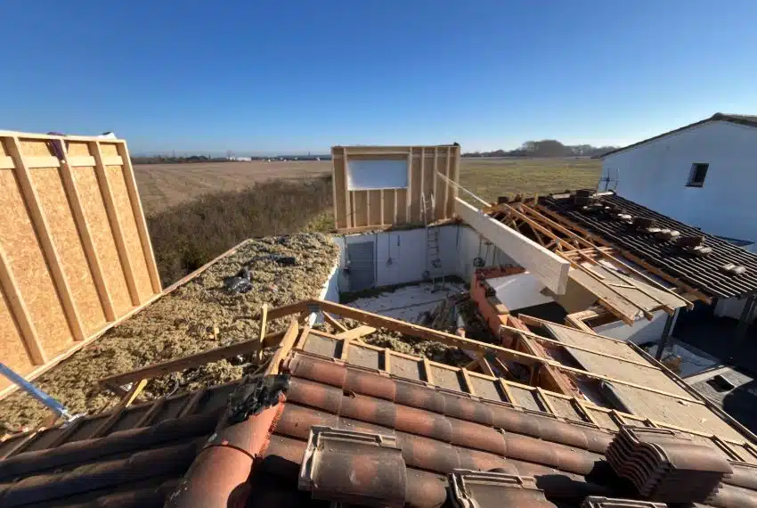 Photo chantier ossature bois